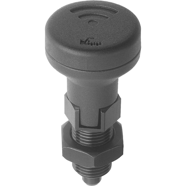 Indexing Plunger W Sensor, Size:4, M20X1, 5, D=12, Form:D W.Locking Slot W.Locknut, Steel Hardened,